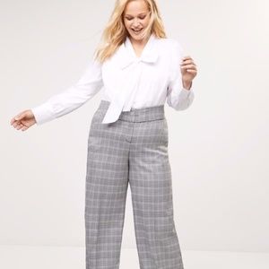 Lane Bryant Allie Plaid Wide Leg Pant Size 24